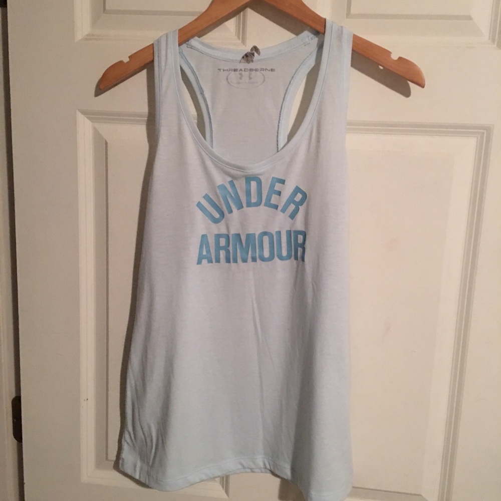 Under Armour Womens Light Blue Tank Shirt. Size M.
